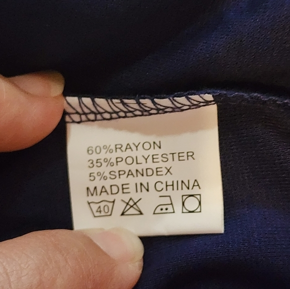 HOMEYEE Navy White Colorblock Pencil Sheath Dress XL Office Cocktail - Picture 8 of 8